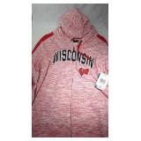 Wisconsin Badgers Ladies Large zippered hooded