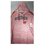 Wisconsin Badgers Ladies Large zippered hooded
