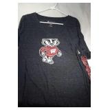 3 Wisconsin Badgers Ladies XL shirts - two 1/2