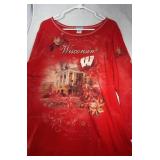 3 Wisconsin Badgers Ladies XL shirts - one long