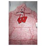 Wisconsin Badgers Ladies XL zippered hooded