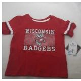 4 Wisconsin Badgers Kids 2T shirts - two long