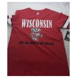 3 Wisconsin Badgers Youth S 8/10 t-shirts