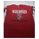 4 Wisconsin Badgers Youth L 16/18 shirts - two