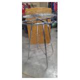 Circular apparel tree with top basket - 44 inch