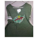 3 Minnesota Wild Ladies XL V-neck t-shirts