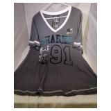 San Jose Sharks Ladies 2XL V-neck shirt