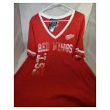 2 Detroit Red Wings Ladies 2XL shirts - one V-neck