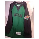 2 Minnesota Wild Youth Small shirts - one Play Dri
