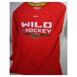 3 Minnesota Wild Youth Small shirts - one zip up