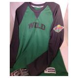 2 Minnesota Wild Youth Medium shirts - one long