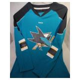 3 San Jose Sharks Youth small shirts - two long