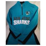 2 San Jose Sharks Youth Small shirts - one hooded