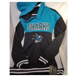 3 San Jose Sharks Youth Medium shirts - two long