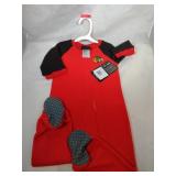 4 Chicago Blackhawks Kids 3/6 month fleece footed