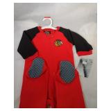 3 Chicago Blackhawks Kids 3/6 month fleece footed