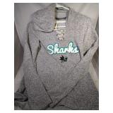 San Jose Sharks Kids Large lacer hooded shirt
