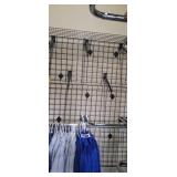 3 black wire metal clothing racks with 3 U-bars,