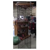 Black wire metal triangle clothing rack with 2 U-