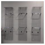 3 black rack clothes wall mounts - buyer must