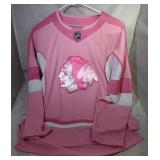 Chicago Blackhawks Girls Medium pink jersey