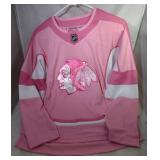 Chicago Blackhawks Girls Medium pink jersey