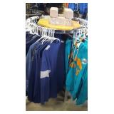 adjustable height round clothing display rack -