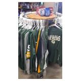 adjustable height round clothing display rack with