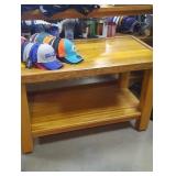 solid oak island table - 54 inch wide, 28 inch