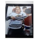 autographed Bobby Hull framed photo with Beckett