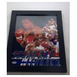 autographed Sugar Ray Leonard framed photo with