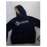 3 Milwaukee Brewers Kids hooded zippered