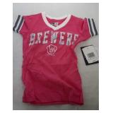 3 Milwaukee Brewers Girls 4/5 Pink, 6/6X pink and