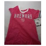 2 Milwaukee Brewers Girls Medium 10/12 pink and