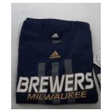 4 Milwaukee Brewers Youth Medium shirts - two