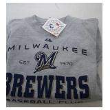 4 Milwaukee Brewers Youth Large shirts - two
