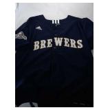 4 Milwaukee Brewers Youth XL shirts - one button