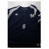 4 Milwaukee Brewers Youth XL shirts - button up