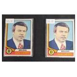 two 1974-75 Topps Hockey Don Cherry #161b