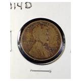 1914 D Lincoln Wheat Penny Coin