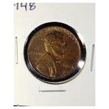 1948 P, D, S Lincoln Wheat Penny Coins
