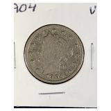1904 V Nickel Coin