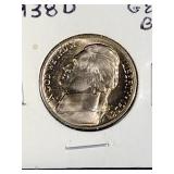 1938 D Jefferson Nickel Coin