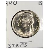 1940 Jefferson Nickel Coin