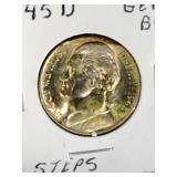 1945 D Jefferson Nickel Coin