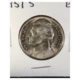 1951 S, 1952 D, 1952 S Jefferson Nickel Coins