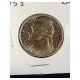 1953 P, D, S Jefferson Nickel Coins