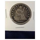 1877 Seated Liberty Quarter Coin