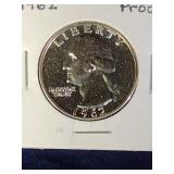 1962 Proof Washington Quarter Coin