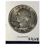1976 S Silver UNC Washington Quarter Coin